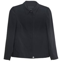 Prada Black Front Zip Jacket Sz IT42 2