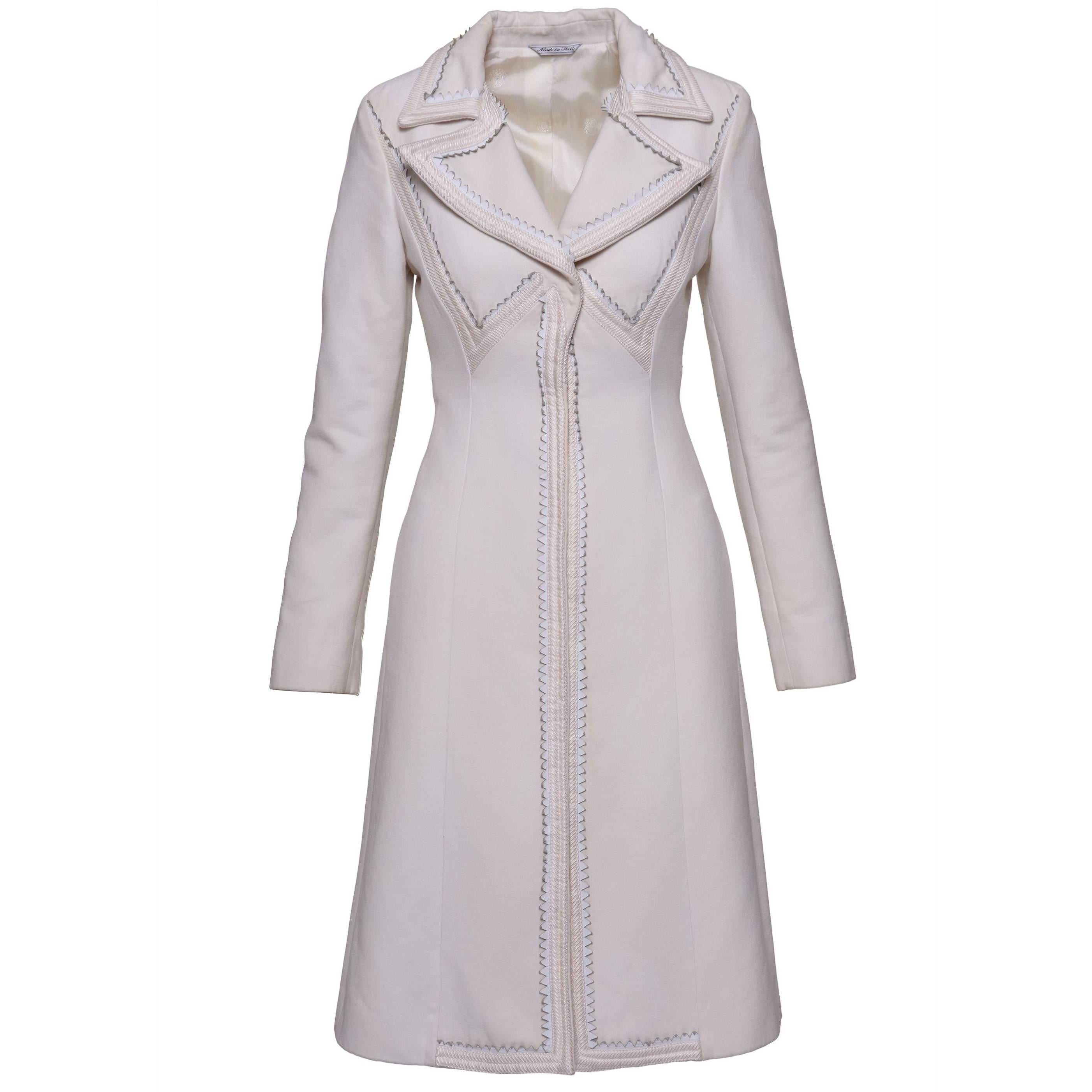 1990s GIANNI VERSACE Couture White Coat 