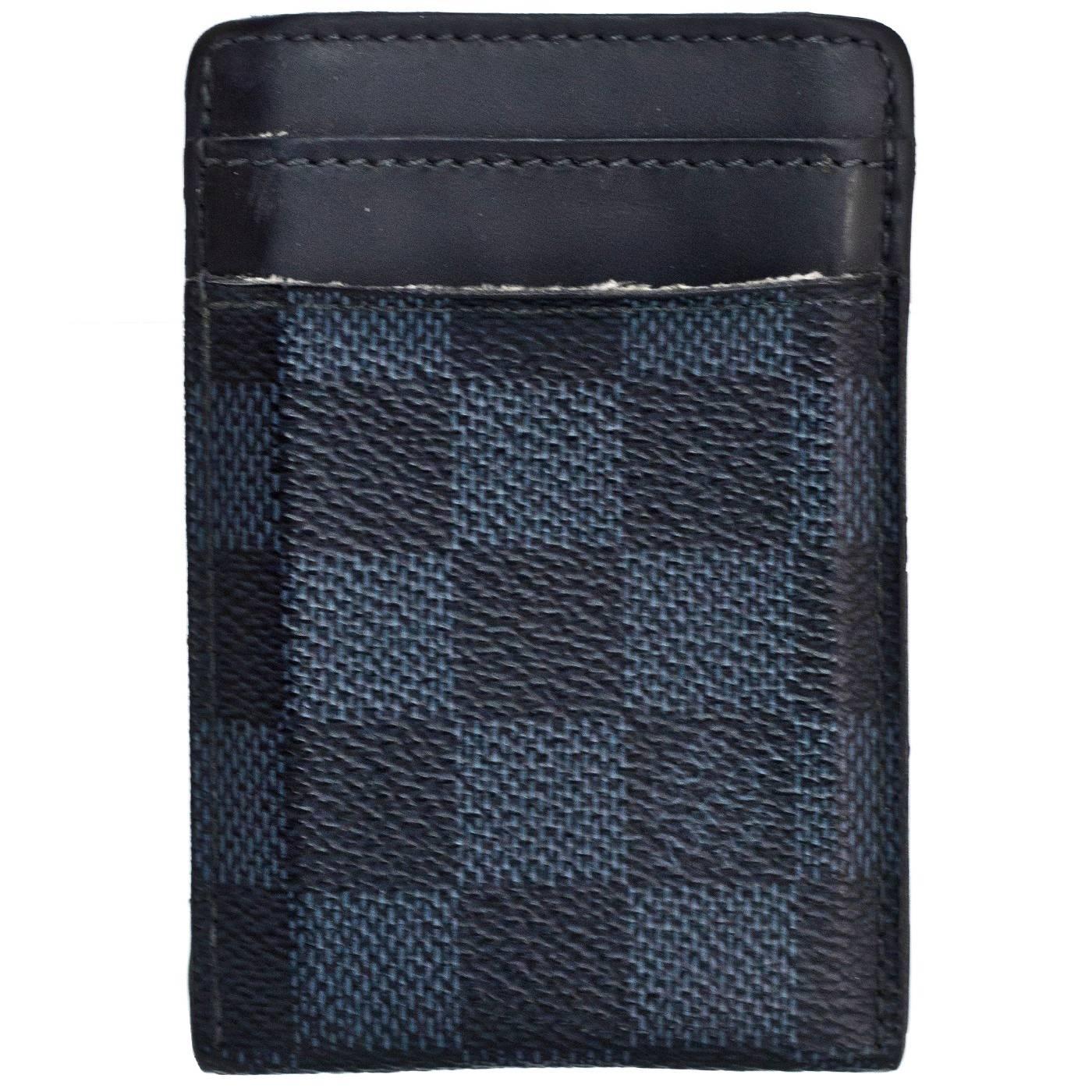 Louis Vuitton Men S Damier Cobalt Card Holder Money Clip Shw - 