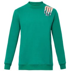 Raf Simons / Sterling Ruby Men's Green Nails Sweatshirt Sz M