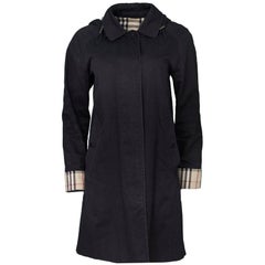 Burberry Black Raincoat with Nova Check Lining