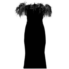 Marchesa 2017 Black Velvet Off The Shoulder Evening Dress Sz 8 NWT rt. $3, 000