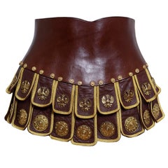 Vintage 1989 Moschino  'Roman Centurion Soldier'  Belt