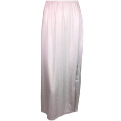 1990's Christian Dior Monogram Light Pearl Silver Long Slip Skirt