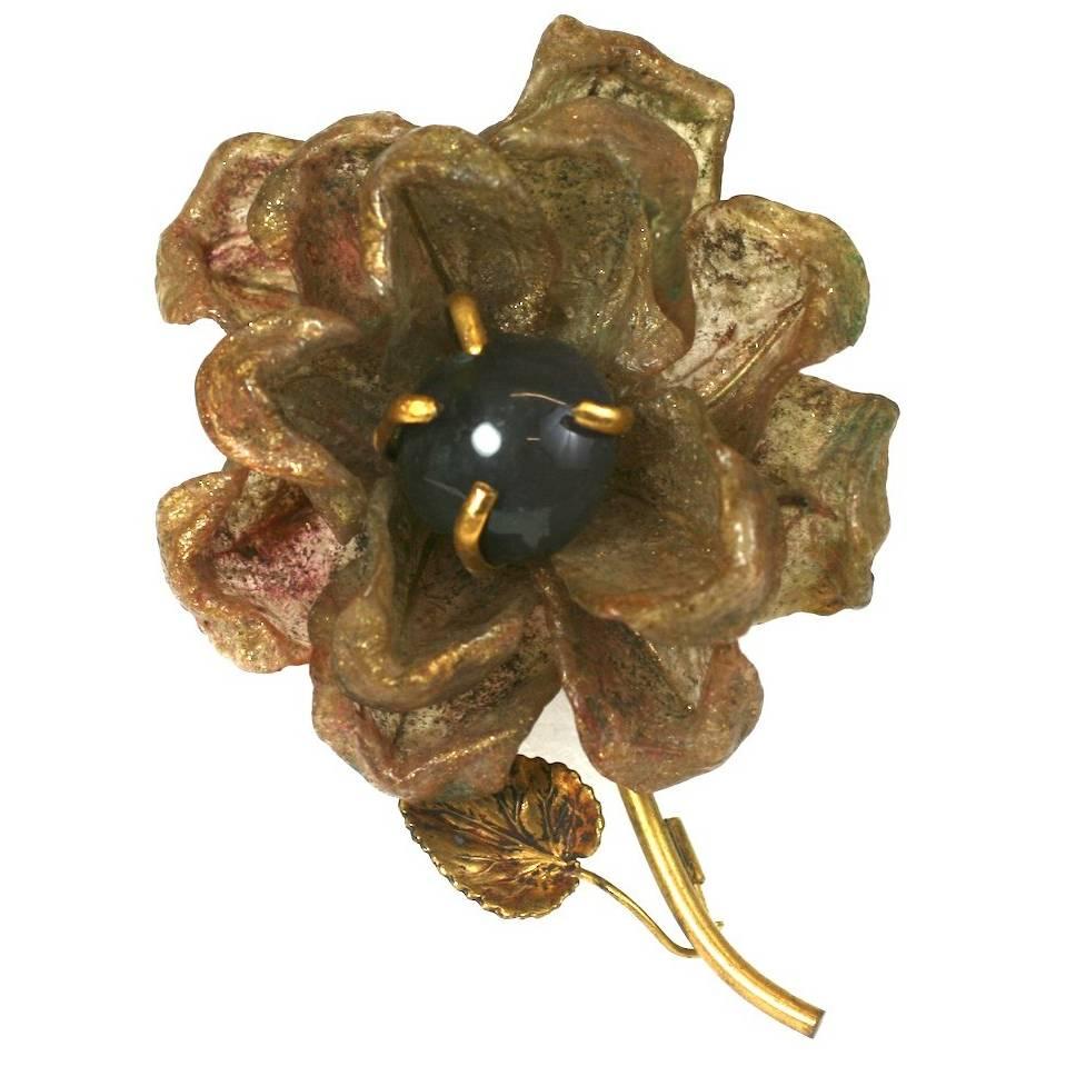 Large Felix Flower Head Brooch For Sale