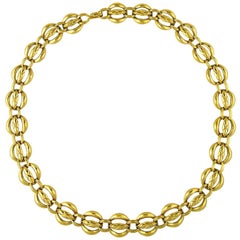 Chanel Quilted Gold Plated Chain Belt 1980's 