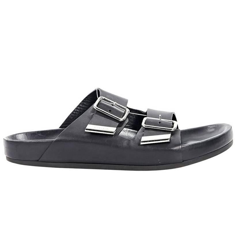 Black Givenchy Leather Slide Sandals