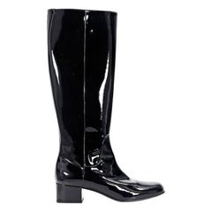 Black Aquatalia Patent Leather Boots