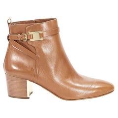 Tan Michael Kors Leather Ankle Boots