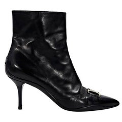 Black Louis Vuitton Leather Ankle Boots