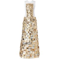 Nicholas Oakwell, haute couture gold sequin gown, Spring/Summer 2012