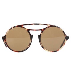 PERSOL RATTI Occhiali da sole tondi tartarugati vintage 650 Meflecto