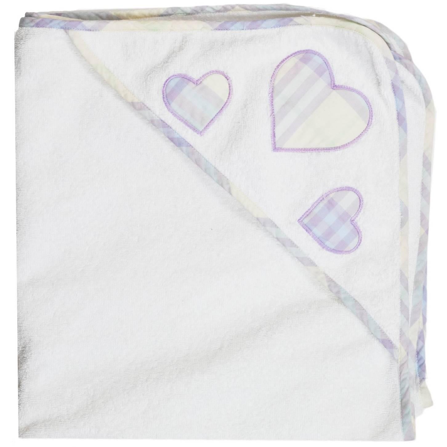 Burberry Purple Plaid Infant Towel Set