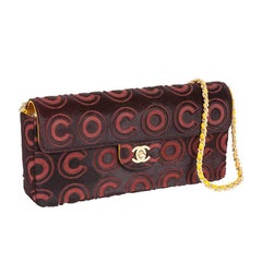 Iconic Chanel "Coco" Logo Pony Hair Leather Handbag Clutch