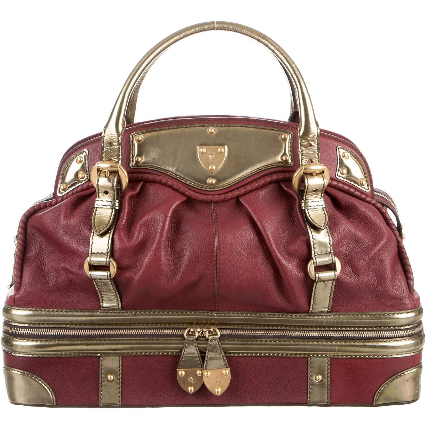 Alexander McQueen Leather Top Handle Carryall Duffle Weekend Travel Tote Bag