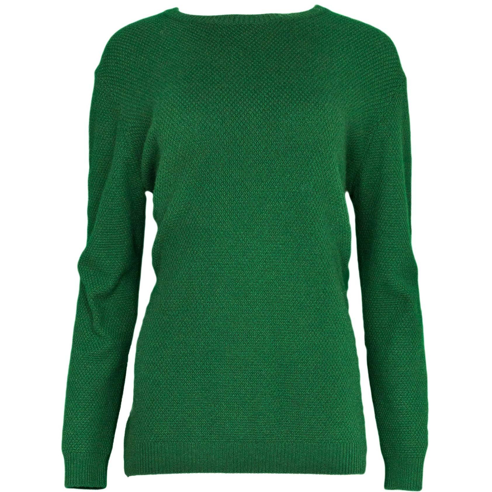 11/16 Marni Green Cashmere with Zipper Detail Sz IT48