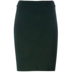  1980s Azzedine Alaia Green Pencil Skirt 