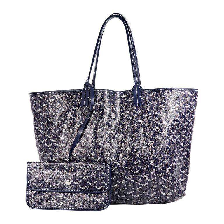Navy Blue Goyard St. Louis PM Tote Bag For Sale at 1stDibs navy blue