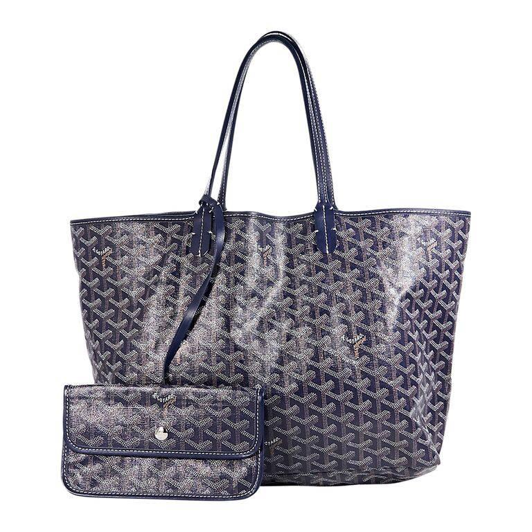 Navy Blue Goyard St. Louis PM Tote Bag For Sale at 1stDibs | navy blue ...