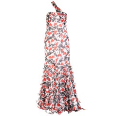 S/S 2011 Look # 50 OSCAR de la RENTA HEART PRINT GOWN