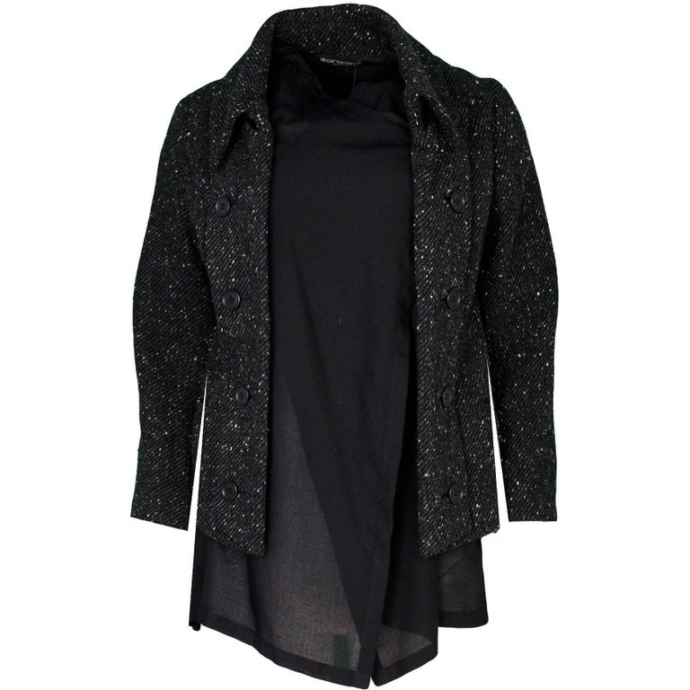 Limi Feu Charcoal Double Breasted Jacket and Insert sz S For Sale at ...