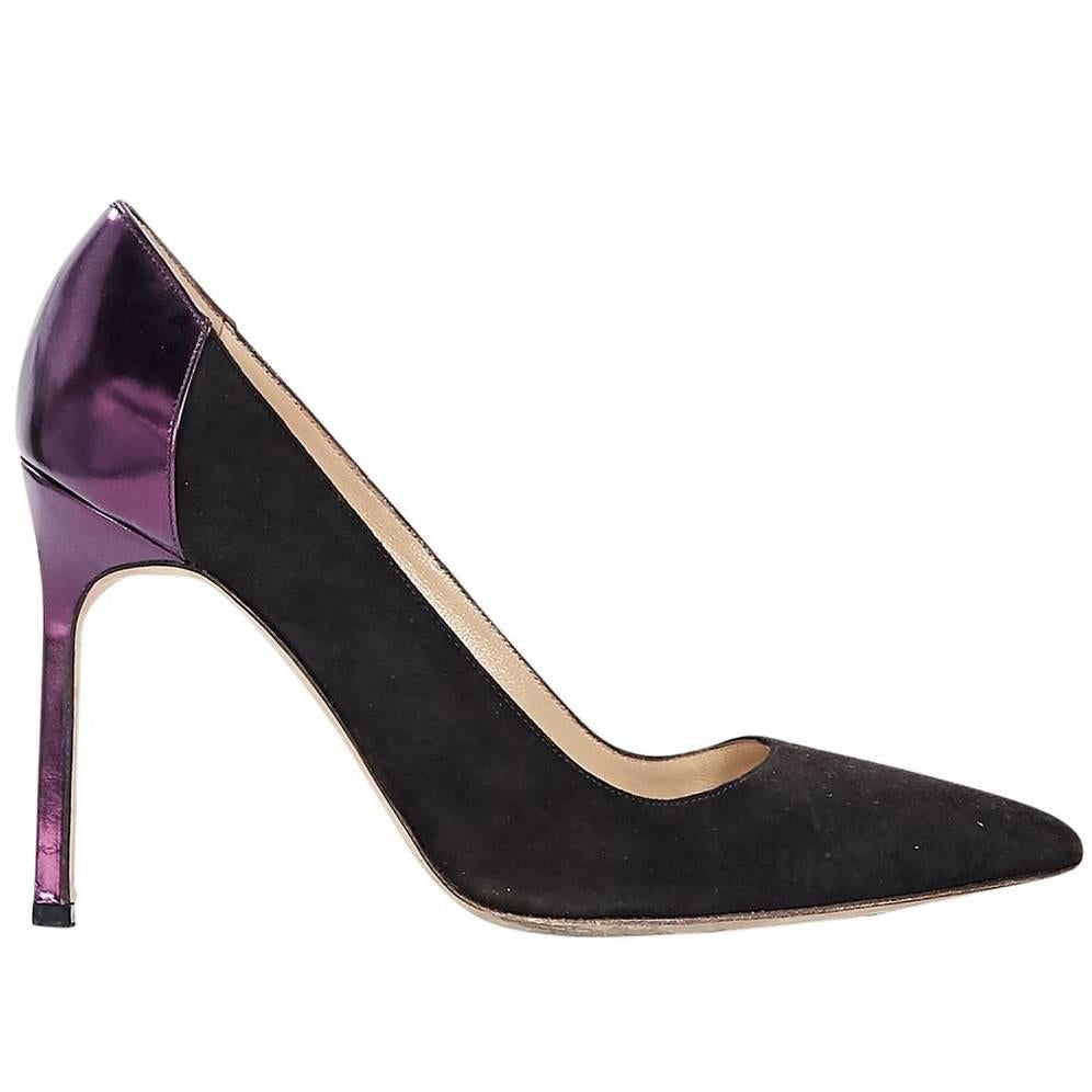 Brown Manolo Blahnik Suede Pumps