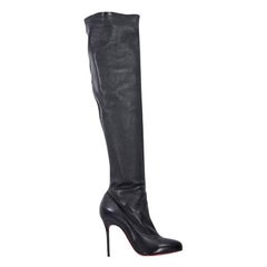 Black Christian Louboutin Over-The-Knee Boots