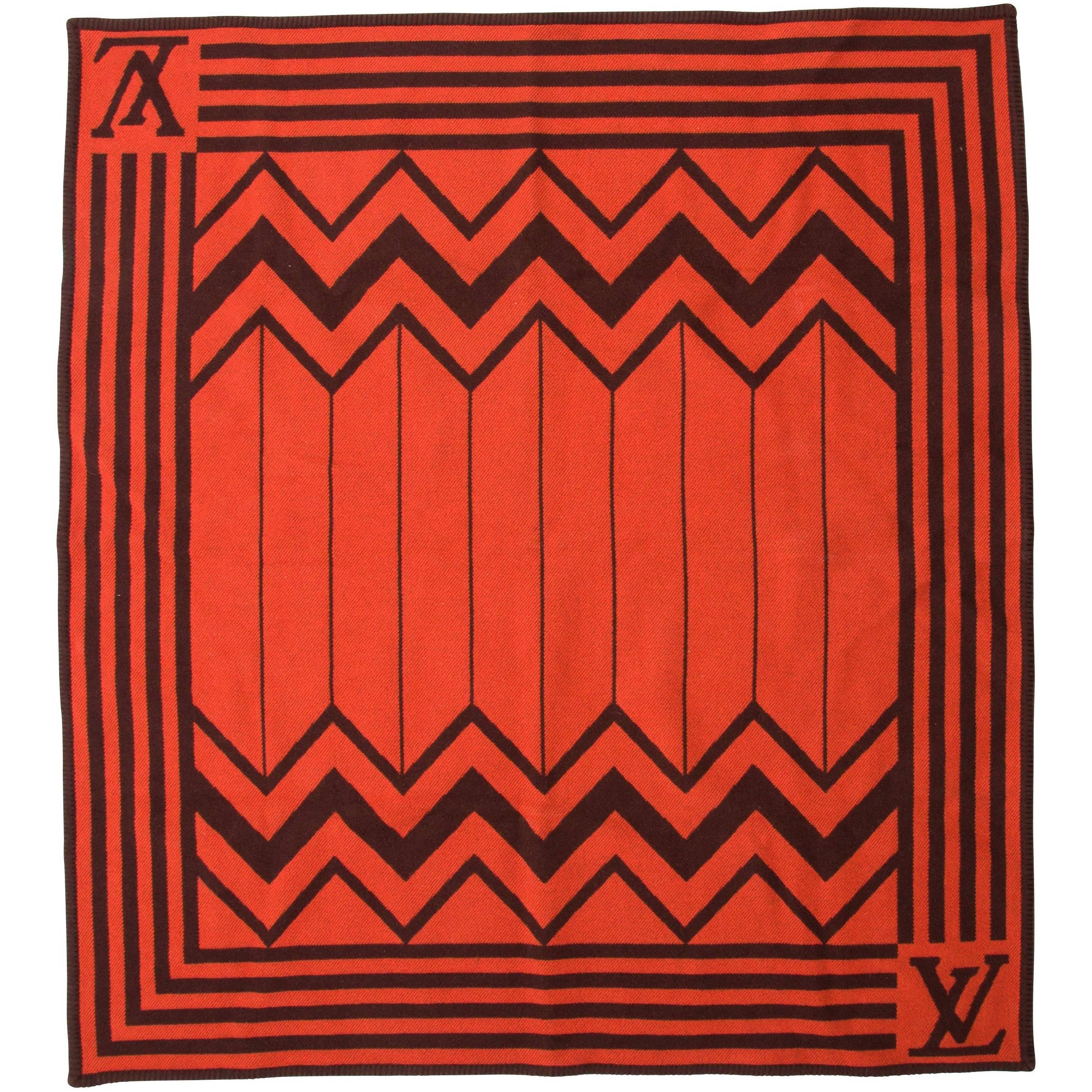 Louis Vuitton Wool Cashmere Logo Men
s Home Decor Couch Chair Throw Blanket