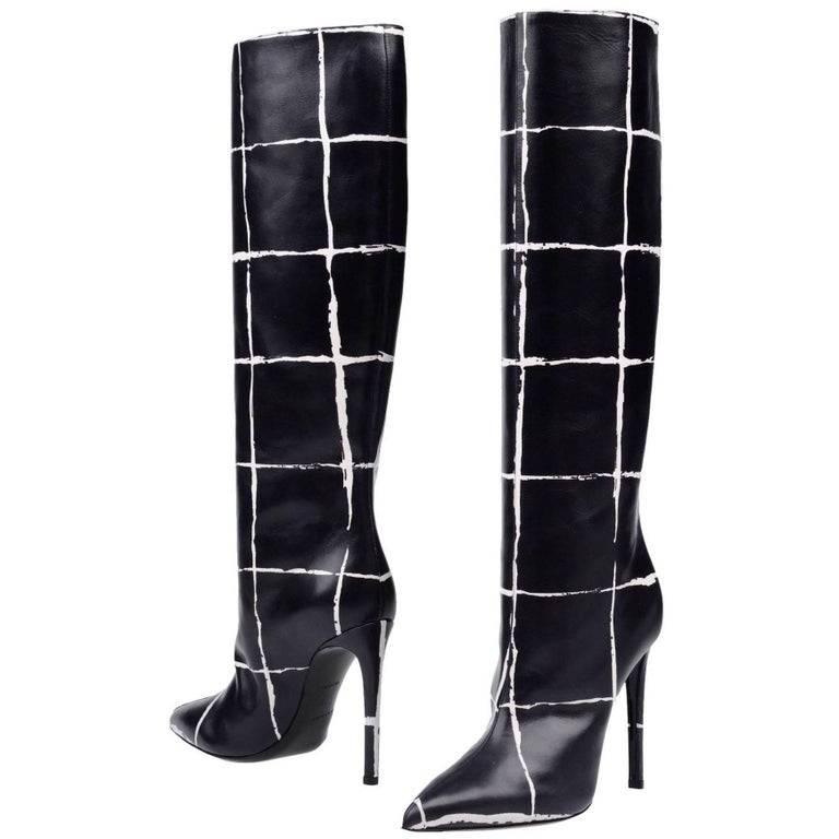 balenciaga high knee boots