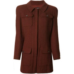 Chanel Vintage Brick Red Wool Suit, 1990s