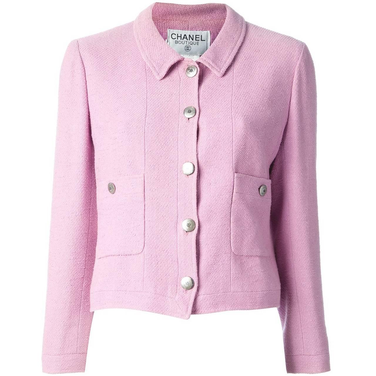 Chanel Pink Cotton Vintage Jacket, 1990s