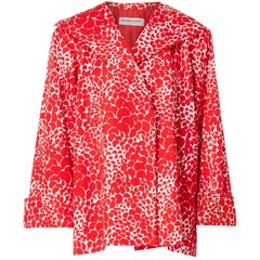 Vintage Yves Saint Laurent, red 
white patterned jacket, circa 1975