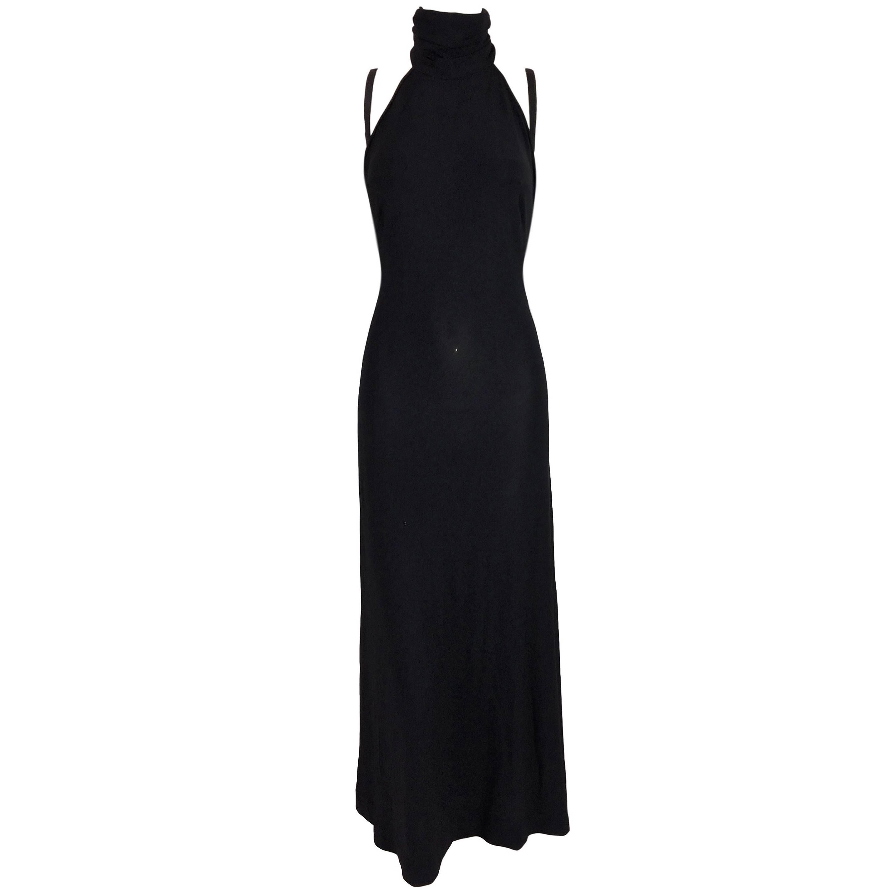 NWT S/S 1996 Dolce & Gabbana Black Semi-sheer Bra 1950's Style Dress