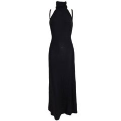 Vintage NWT S/S 1996 Dolce & Gabbana Black Semi-sheer Bra 1950's Style Dress