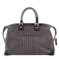 Goyard Chevron Boeing Duffle 15mz0114 White Coated Canvas Weekend