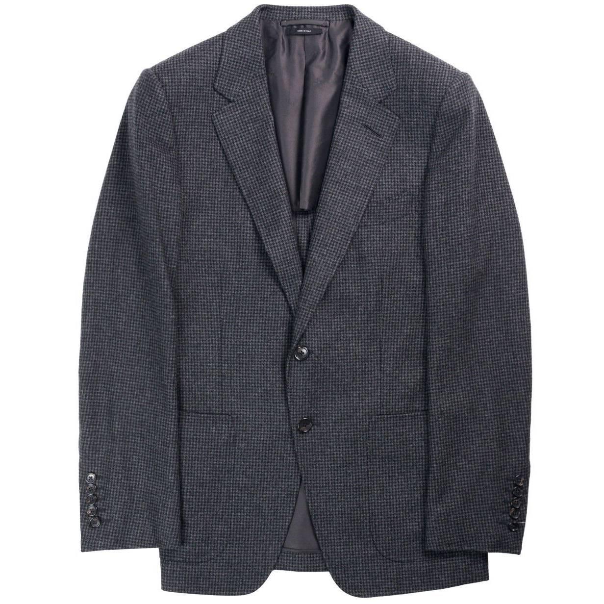 Tom Ford Men's Basic Base V Nuova Grey Plaid Blazer For Sale