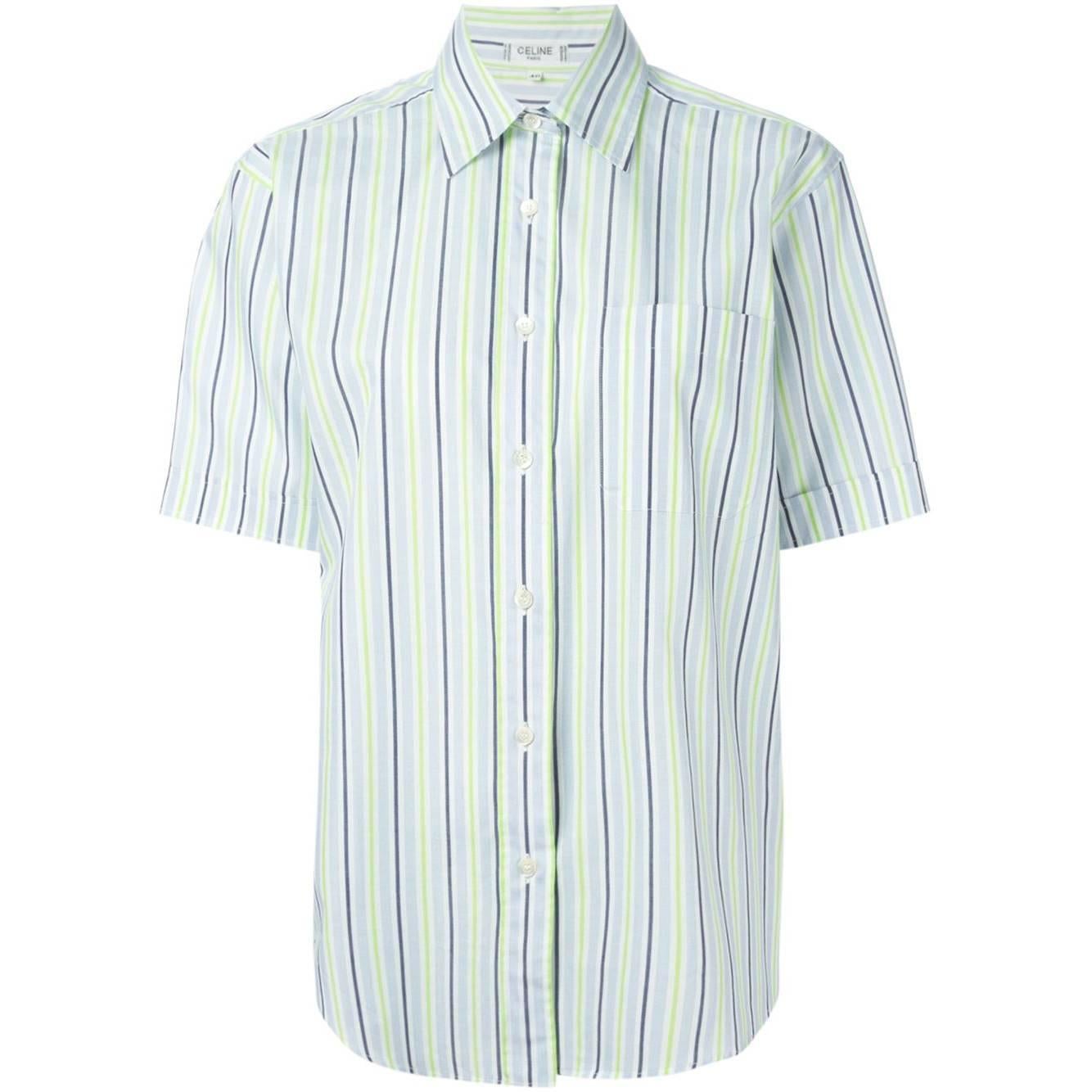 Céline Striped Cotton Vintage Shirt, 2000s