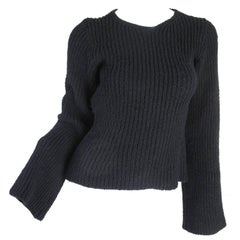 Retro Ann Demeulemeester Ribbed Wool Sweater, 1990s 