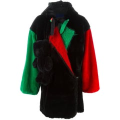 Vintage 1980s Jean Charles de Castelbajac oversized coat with removable teddy bear