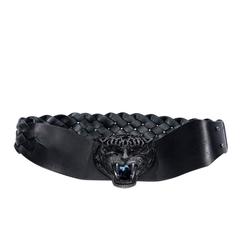 Alber Elbaz For Lanvin Black Leather Braided Pandora Belt, Fall 2012 4