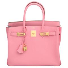 Hermes Rose Confetti Pink "Special Order" Chevre Birkin with Horseshoe Stamp