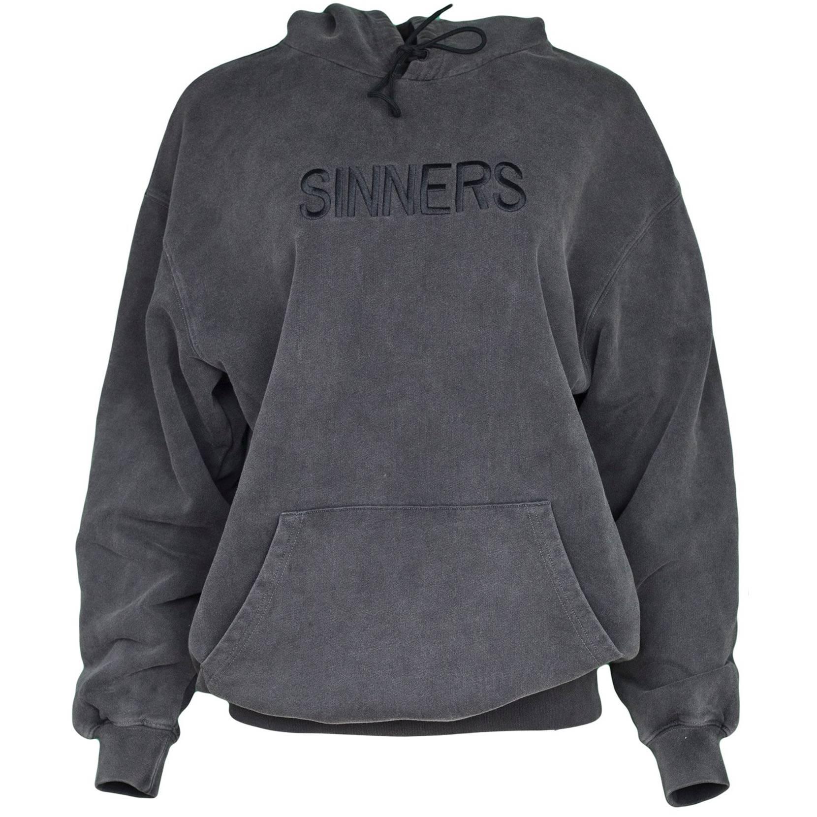 Balenciaga Men's Grey SINNERS Hoodie sz S rt. $1, 015 at 1stDibs |  balenciaga sinners hoodie grey, sinners balenciaga hoodie price, balenciaga  sinner hoodie
