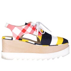 Stella McCartney Platform Canvas Sneakers with Cut-Outs