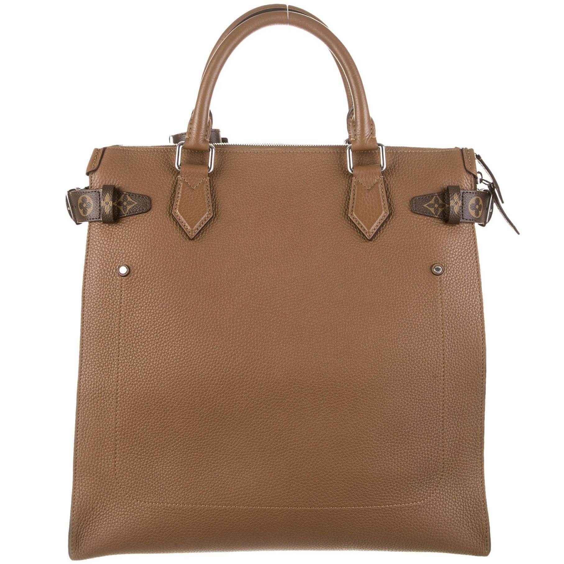 Louis Vuitton Limited Edition Cognac Leather Men's Travel Carryall Tote Bag