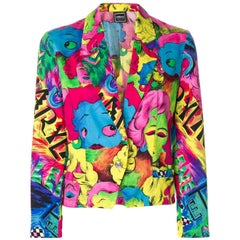 1991 GIANNI VERSACE Pop Art Marilyn Betty Boop blazer jacket