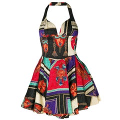 Vintage Versus Gianni Versace Jacquard Baby Doll Dress, 1990s