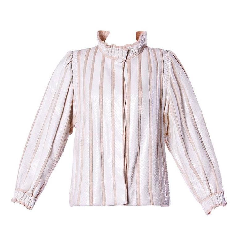 Amen Wardy amen wardy vintage 1980s 80s white reptile skin wool + silk jacket Amen Wardy amen wardy vintage 1980s 80s white reptile skin wool + silk jacket