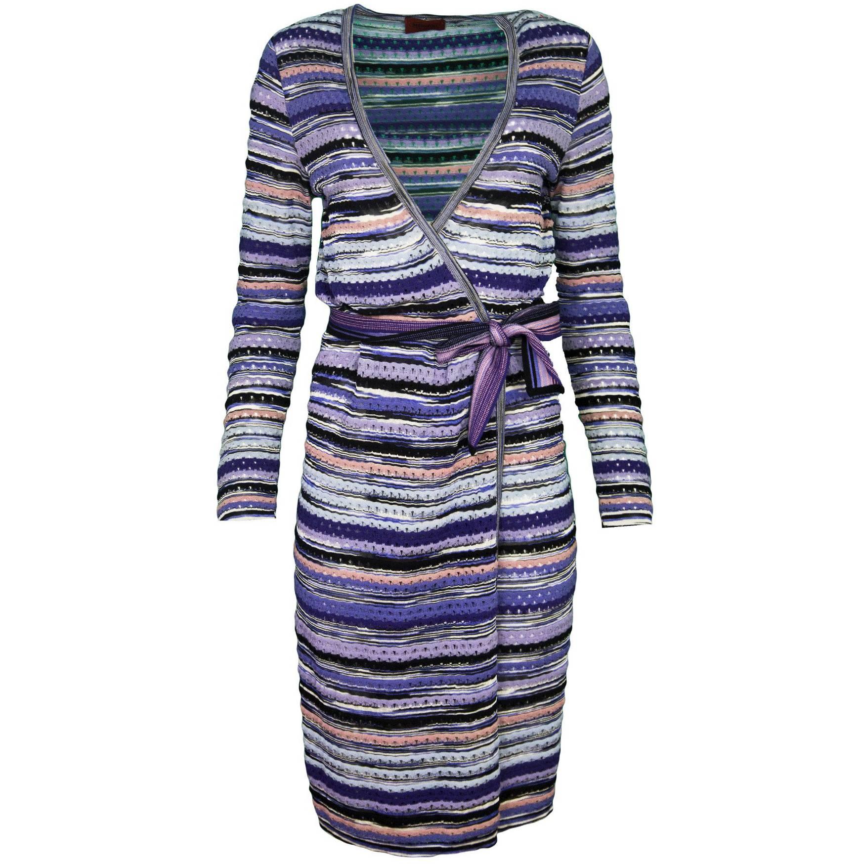 Missoni Purple Wrap Dress Sz IT46