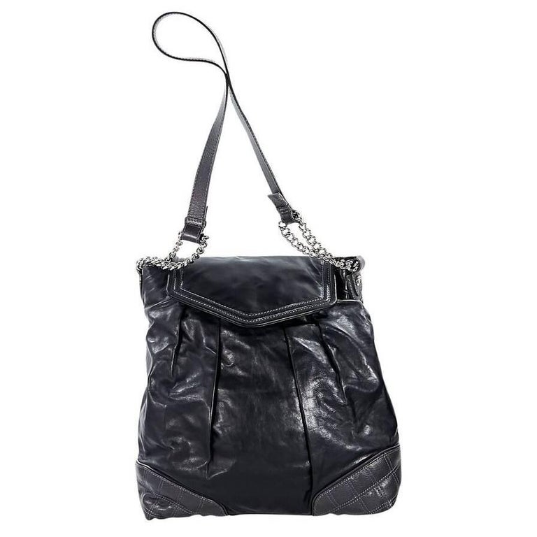 Marc Jacobs Fall 2005 Velvet Handbag w/ Leather and Ostrich Flower