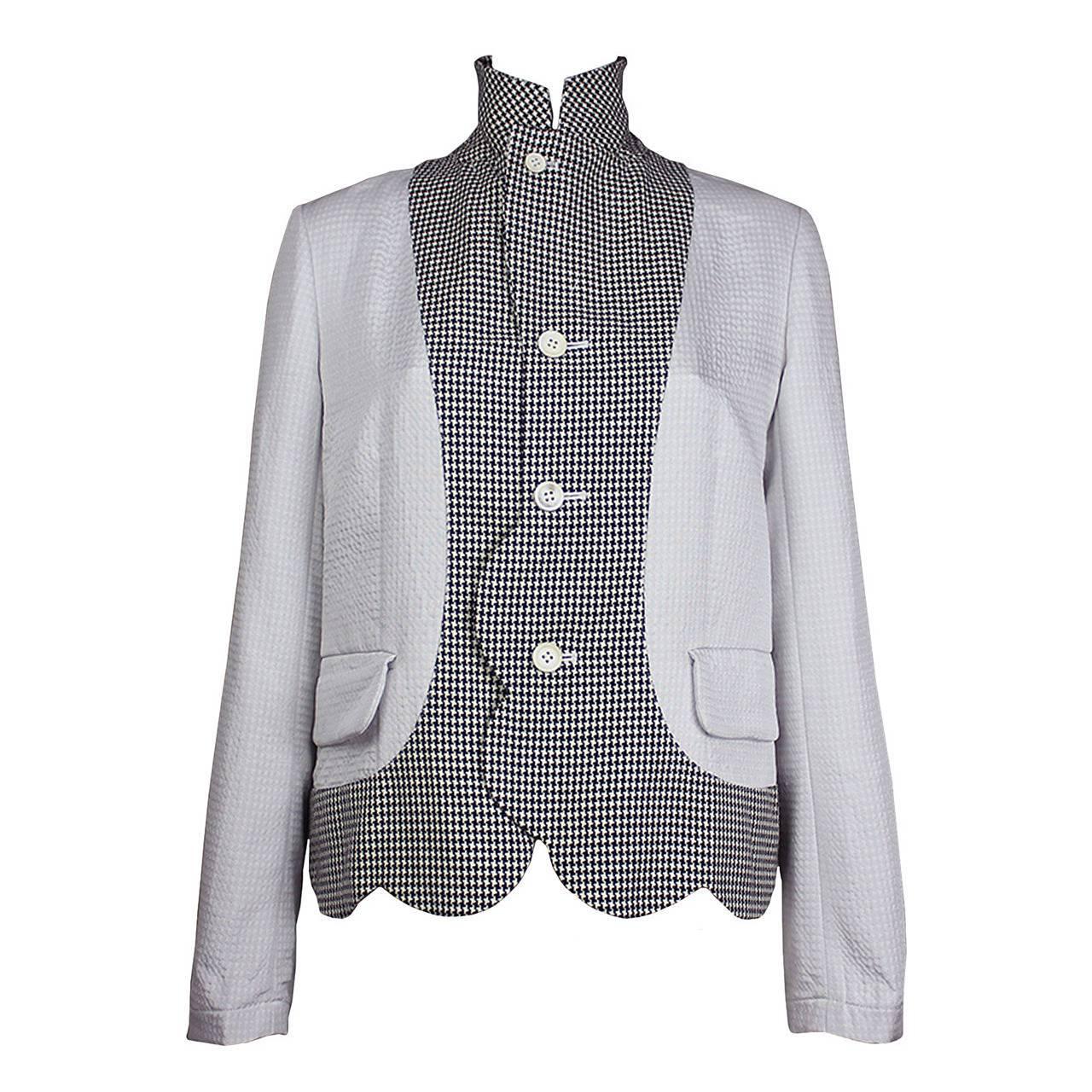 Comme des Garcons Scallop Edged Houndstooth Jacket